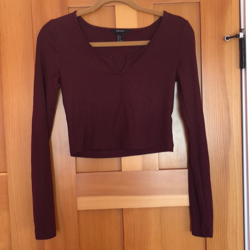 V neck crop top